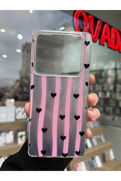 OVADA INFİNİX NOTE 40 PRO Uyumlu VS Model Kalpli Silikon Kılıf