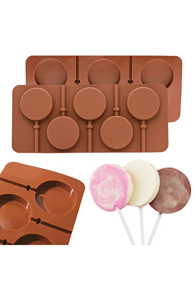 Getshopmini Lollipop Mold Round Lollipop Mold Circle Multi Lollipop Mold Silicone 5X5X1Cm