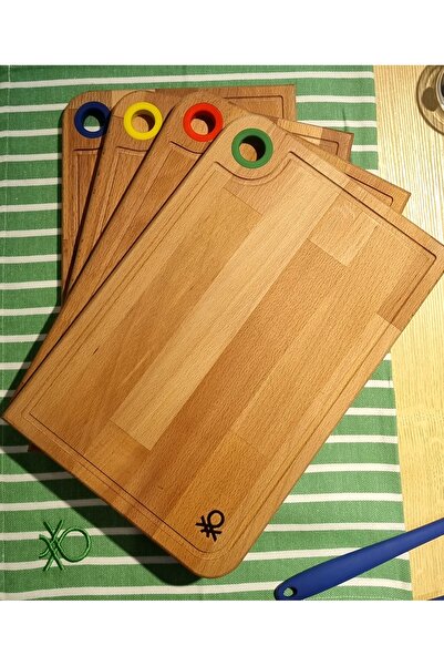 Benetton Home Wooden Cutting Board-22*33 Cm- Yellow
