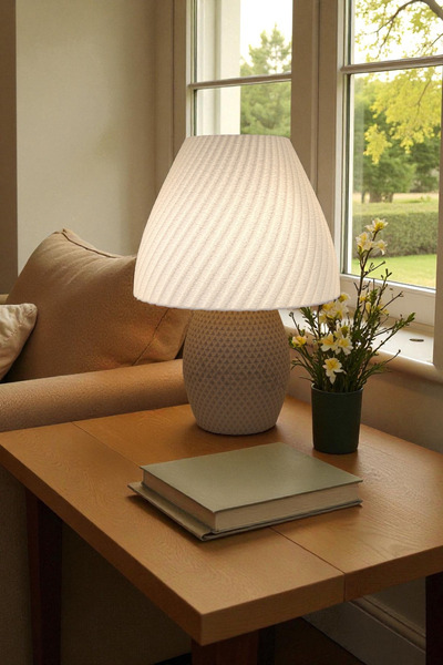 decory Marla Pinterest Style Cozy Lampshade Table Lamp, Stylish Simple Table Lamp (Bioplastic) E27