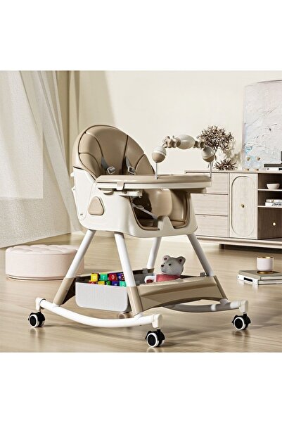 FONIX Comando Kids High Chair for Babies & Children, Multifunctional, 2 Trays, Cream
