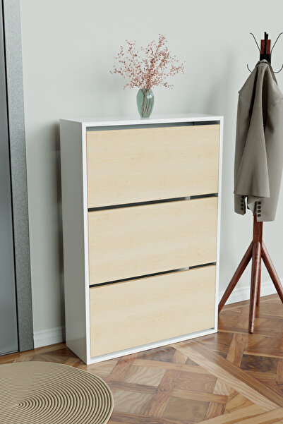 Hediyeler Kapında 3 Bölmeli Liovian Düşer Kapak Ayakkabılık