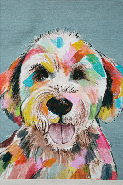 Premier Home Dog Patterned Cushion Cover Turquoise V1 45X45