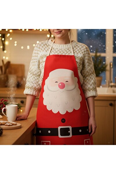 OEM Kitchen apron for cooking or baking, Santa Claus pattern, practical, polyester, 71 x 57 cm, MOS1-1