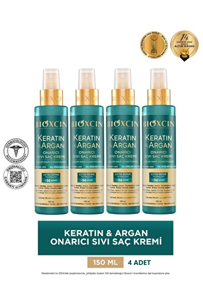 Bioxcin Keratin Argan Repairing Liquid Conditioner 4X150Ml