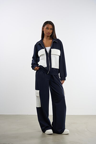 HANIQA Big Pocket Top and Bottom Tracksuit Set |   44-50 |   25298