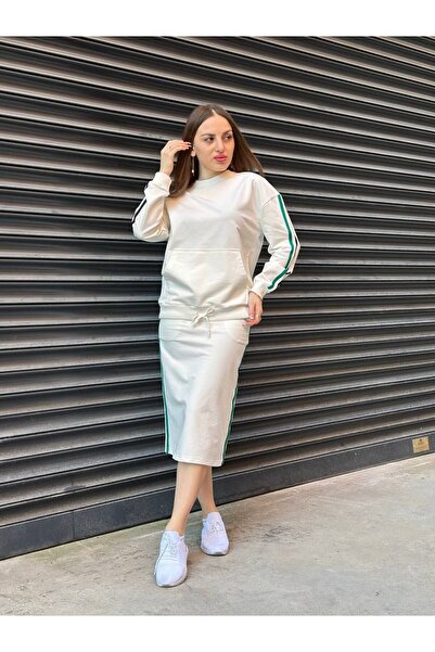 Little White Fashion Kadın iki iplik etekli takım