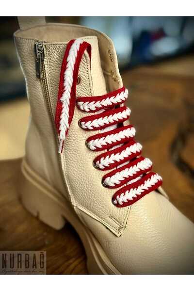 NURBAĞ DOKUMA Red White Hair Braid 100 cm Tie