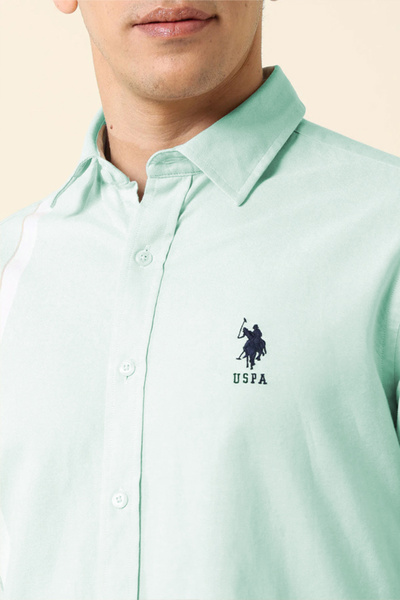 U.S. Polo Assn. Mens Cotton Vertical Striped Tailored Fit Shirt