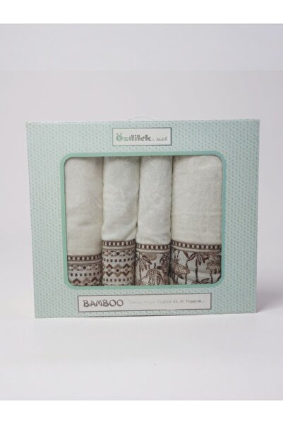 Özdilek But Dream Bamboo Best Hammam Set Cream Cream Beige – 4 Pieces Soft and Water Absorbent