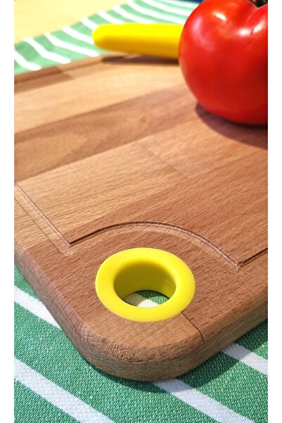 Benetton Home Wooden Cutting Board-22*33 Cm- Yellow