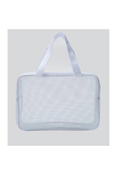 OEM Set of 2 White Cosmetic Bags