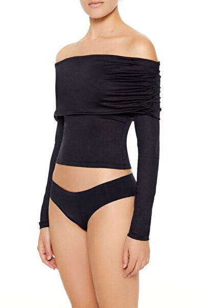 Forever 21 Şekillendirici Madonna Yaka Bluz