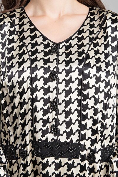 GUMANIZE Women's Plus Size Patterned Midi Dress