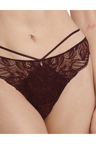 ESOTIQ Women's Elegant Thong Briefs Panties Floral Lace & Decorative Waist String | Insoley