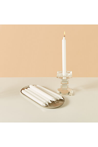 Lifestyle مجموعة شموع أساسية غير معطرة، 8 قطع، مقاس 25 سم