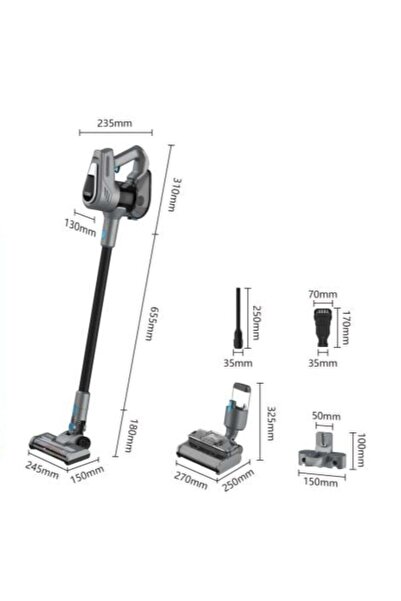 WINNINGSTAR Winning Star Upright Vacuum Cleaner, 1.2L Capacity, Gray, ST-5046