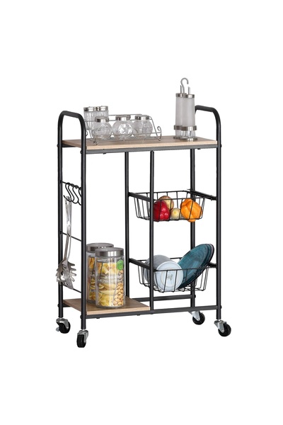 UnicSpot Tor multifunctional stool, black, 57x30x85 cm