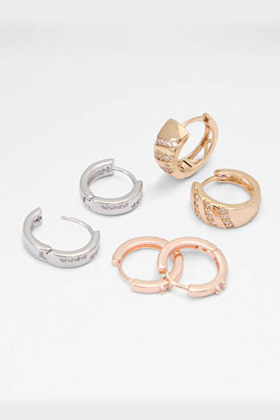 Aldo LALEMETH - Kadın Gümüş-Şeffaf Multi Küpe