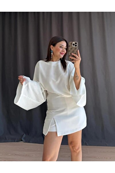 La Perla Boutique Batwing Sleeve Satin Blouse