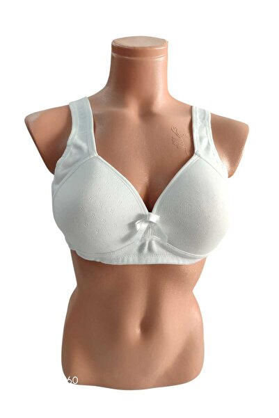 wear treasure Women's Fixed Strap C Cup Wire Free Sponge Breathable Texture Bra