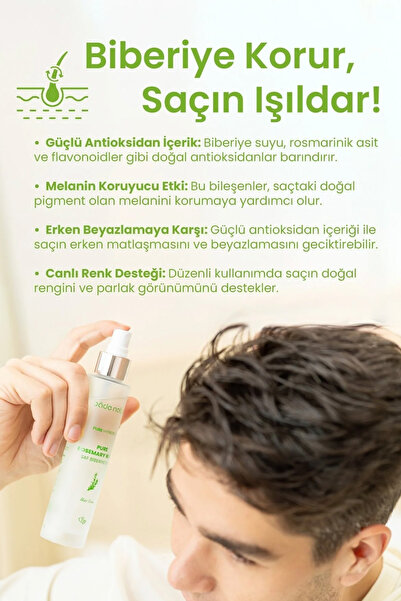 Bade Natural Biberiye Suyu Saç Toniği & Nioli Uçucu Yağı