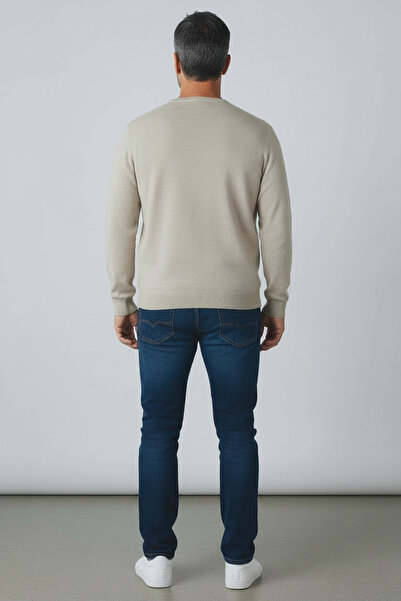 Butik Genuine Wool Thick Winter V-Neck Sweater