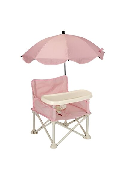 FONIX Scaun înalt pentru bebeluși Comando Kids cu centură de siguranță, depozitare, umbrelă, roz, 6+ luni