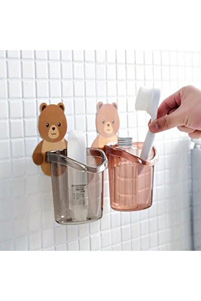 AYB sevimli ayı desenli diş firçası tutucu