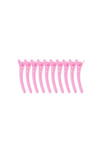 OEM Set of 10 clips for holding curls, EVNC, Styling Sectioning, pink