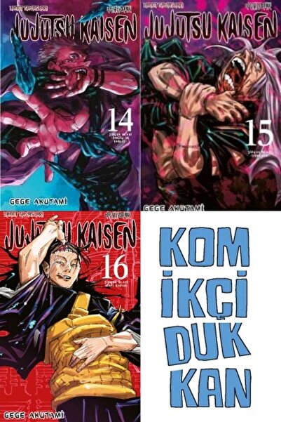 Gerekli Şeyler Yayıncılık Jujutsu Kaisen 14-15-16 manga seti (3 kitap) ayraç ...