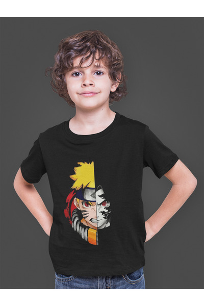 Bumeta تي شيرت للأطفال من ناروتو كاكاشي بتصميم وجه أنمي ياباني كوري