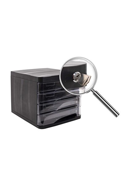 Ark رفوف بلاستيكية للوثائق مع 4 أدراج قابلة للقفل