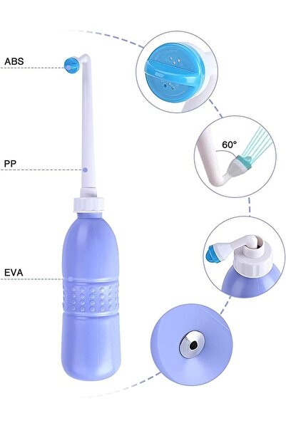 SKY TOUCH SKY-TOUCH Large Portable Shattaf Bidet Bottle 650ml - Purple