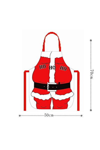 OEM Kitchen apron for cooking or baking, Santa Claus pattern, practical, polyester, 70 x 50 cm, 6220-13