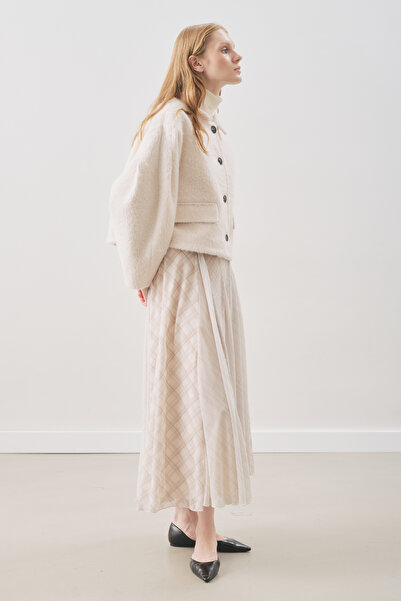 Manuka Boucle Short Coat Ecru