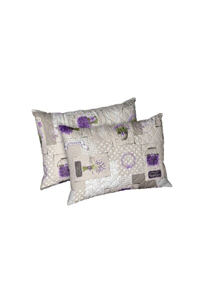 ALCAM Set of 2 Lavender pillows, quilted microfiber, 50x70 cm