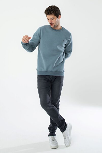 a02teks Men's Organic Fabric Soft Regular Fit Round Neck Sweatshirt