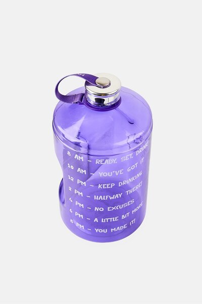 HydroMATE Gallon Straw Bottle 3,78 Liters, Purple
