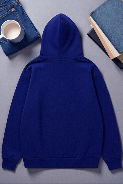 uyguntarz Unisex Colorful Ribbon Printed Hooded Sweatshirt