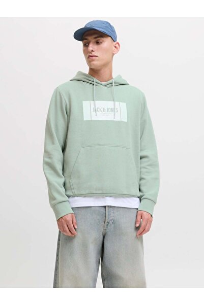 Jack & Jones Ανδρικό πράσινο φούτερ με κουκούλα HAYATO