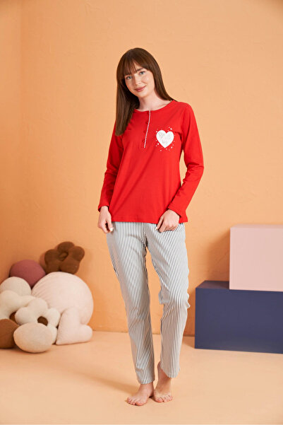 KARAKAŞ Pjs 28062 women's pajama set with flap