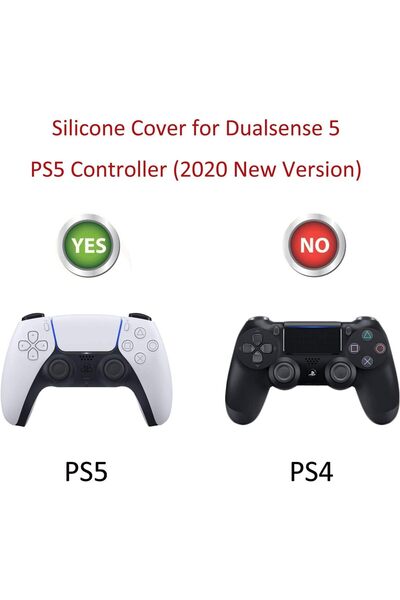 eWINNER Leather Texture Soft Silicone Case for Sony PlayStation 5 DualSense Controller (Black)