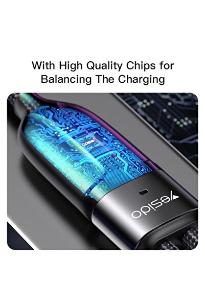 Velox Type-C to Type-C Data & Power Cable (Yesido CA87, Alumix, Deep Dark)