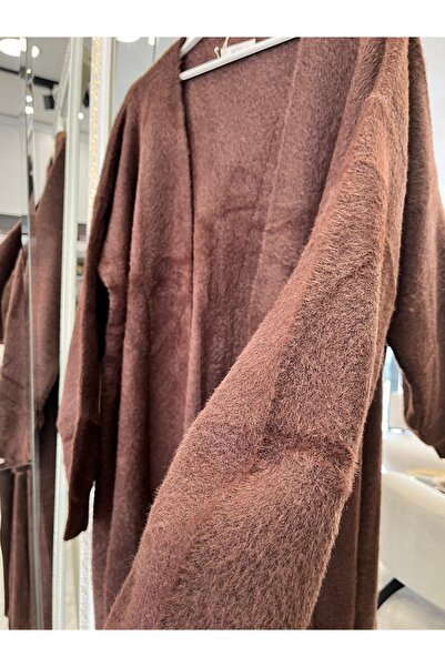 MRM MERAM BUTİK Adn Angora Hirka - Aci Brown - Standard (Size 42-46 Compatible)
