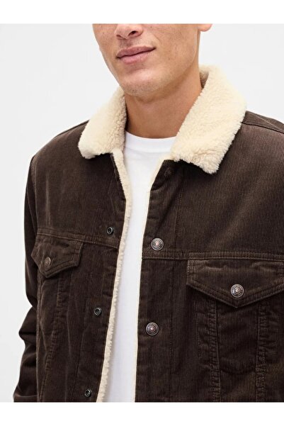 GAP Sherpa-Lined Icon Velvet Jacket Men's Velvet Jacket Sharpa