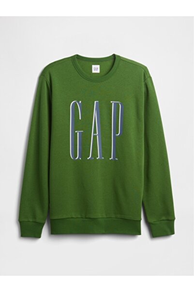 GAP Men's Light Green Logo Fleece Sweatshirt