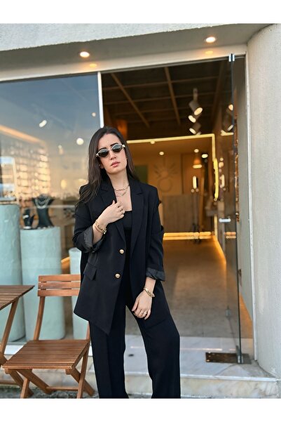 Selin Blazer Ceket Palazzo Pantolon Takım
