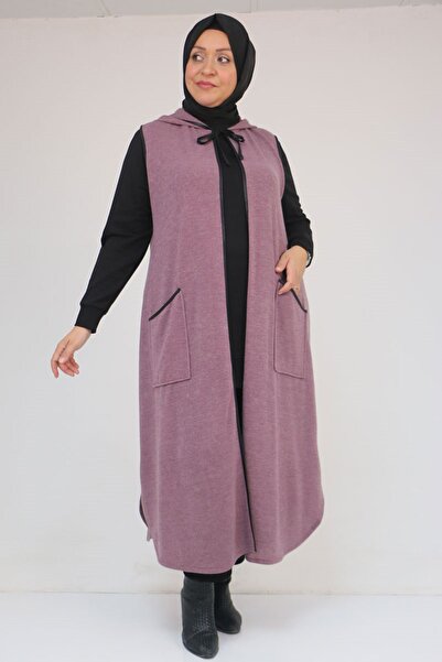 Eslina 54014 Large Size Waterport Piped Mir Vest - Dusty Rose