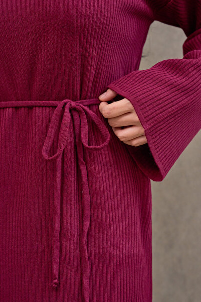 KÜÇÜĞÜM BUTİK Burgundy Knitwear Dress